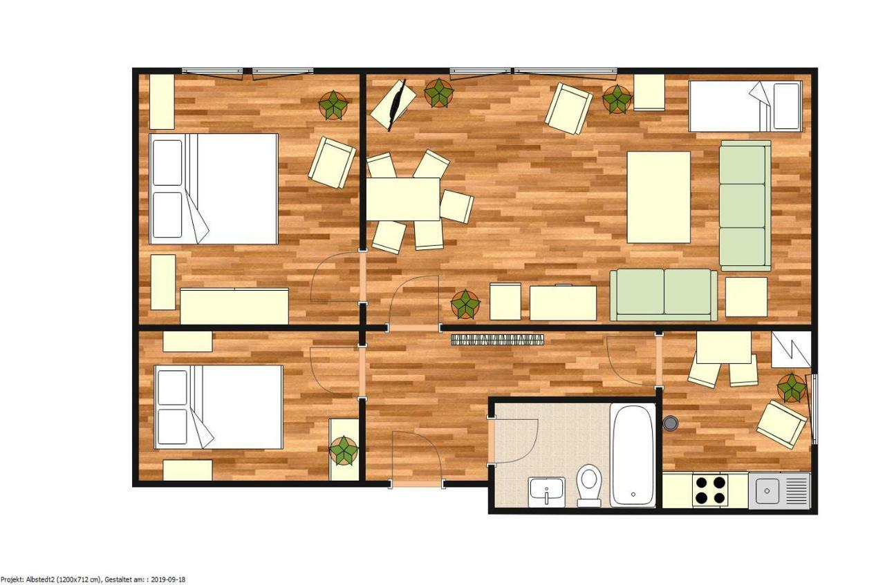 Wulsbuttel Kuenstler Ferienwohnung 3 Zimmer Kueche Bad Zentrale Lage מראה חיצוני תמונה